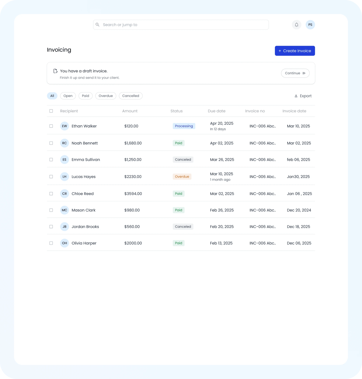 Automate Recurring Invoices
